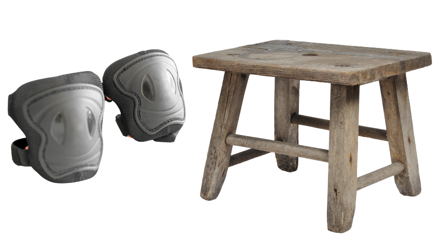 Brug knæpuder og en skammel